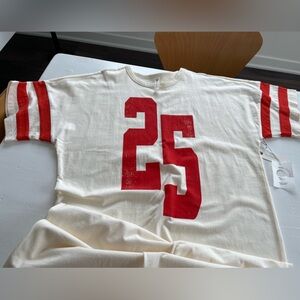 Anthropologie Cotton “Football” Maxi T-Shirt Dress NWT  Size XL